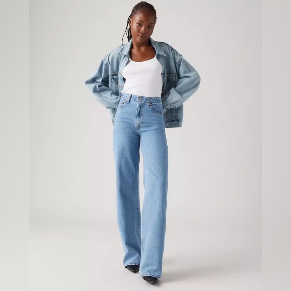 Land’s End high waisted straight leg jeans vintage fit size 12 Tall size tag*